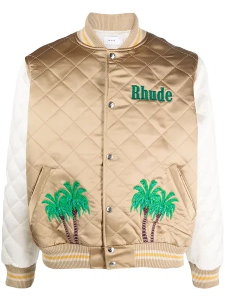 Geacă bomber Rhude din satin maro