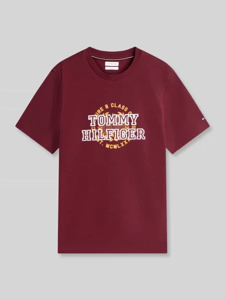 T-shirt o kroju regular fit z czystej bawełny Tommy Hilfiger