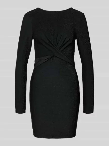 Sukienka koktajlowa taliowana w kopertowym stylu model ‘RICH’ Only czarna