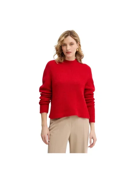 Sweter Twinset wełniany czerwony