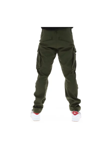 Spodnie cargo o kroju regular tapered fit z dodatkiem streczu model ‘Rovic’ G-star Raw zielone