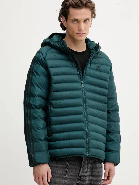 Jakna adidas Originals Pad Hooded zelena