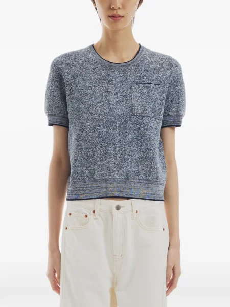 Koszulka Crush Collection z okrągłym dekoltem niebieska