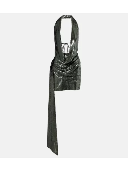 Rochie Alex Perry drapată cu gât halter verde