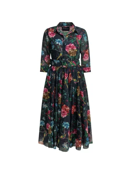 Rochie Samantha Sung cu model floral cu imagine albastru
