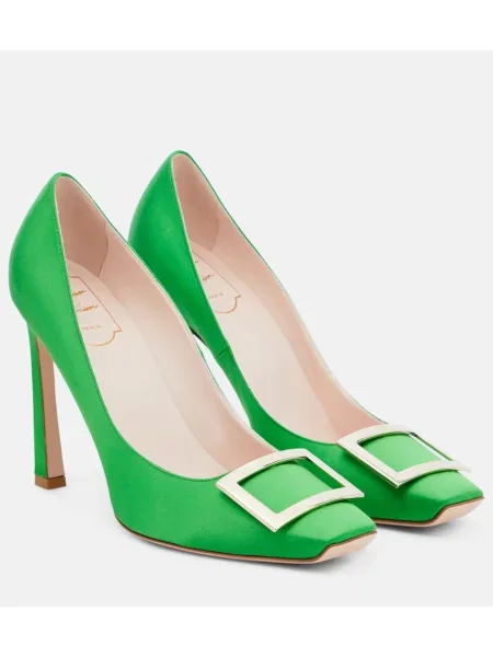 Satenaste salonarji Roger Vivier zelena