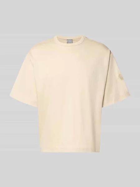 T-shirt o kroju regular fit z czystej bawełny Adidas Sportswear beżowa