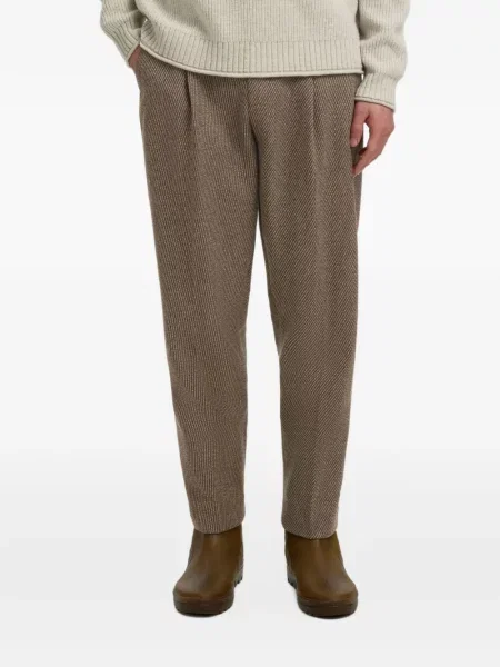 Pantaloni Selected de lână maro