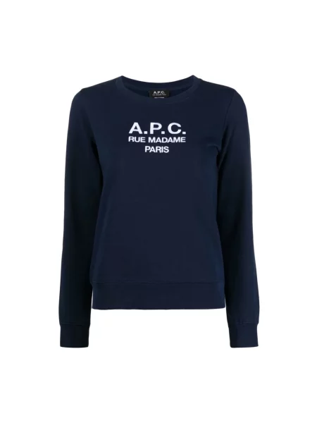 Bluza A.p.c. z logo niebieska