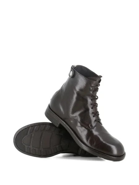Botine Officine Creative cu șireturi din dantelă maro