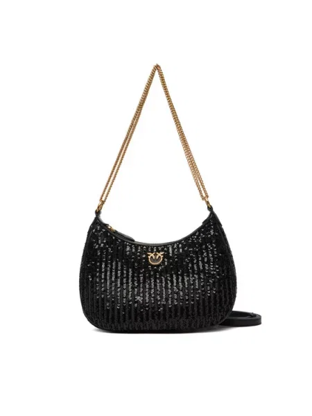 PINKO Ročna torba Half Moon Mini AI PLTT črna