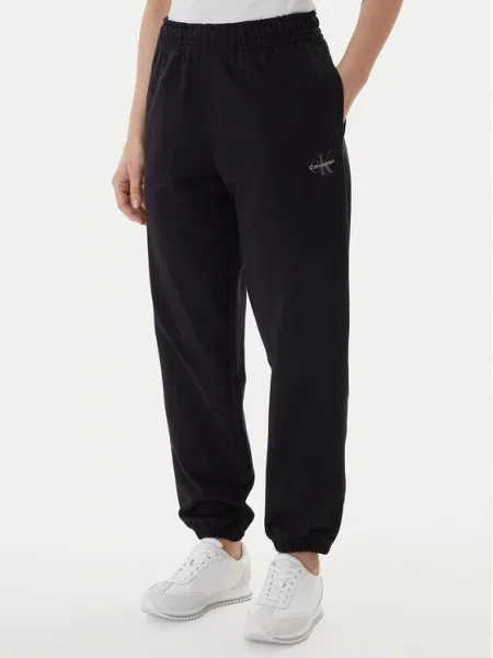 Calvin Klein Jeans Παντελόνι φόρμας Foil Monologo μαύρο