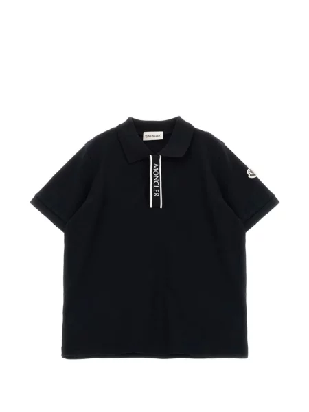 Koszulka polo dziecięca Moncler Enfant czarna