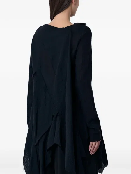 Dugo top Limi Feu s draperijom crna