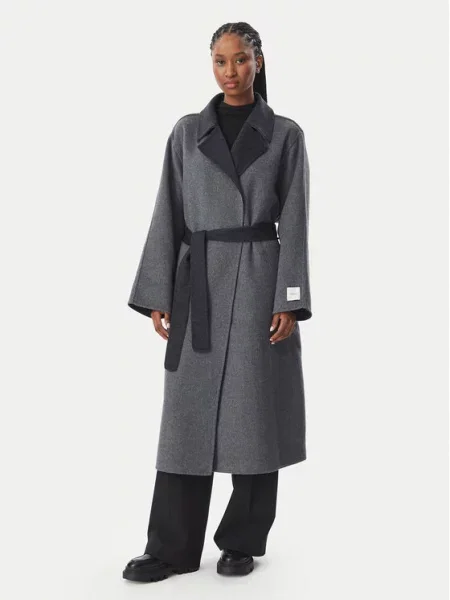 Calvin Klein Palton de lână Long gri