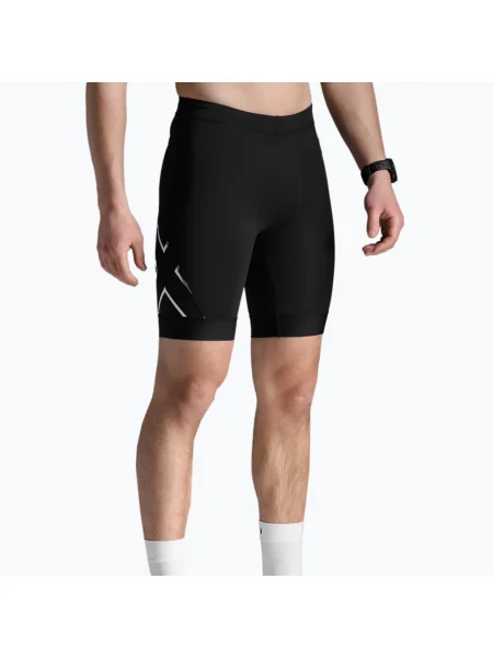 Pantaloni scurți de triatlon pentru bărbați Core Tri 8" black/white alb