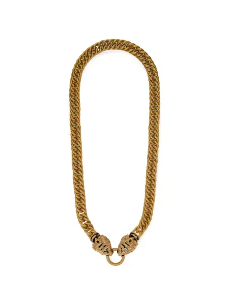 Colier Roberto Cavalli cu dungi de tigru auriu