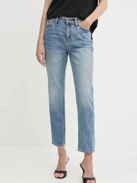 Armani Exchange jeans medium waist albastru
