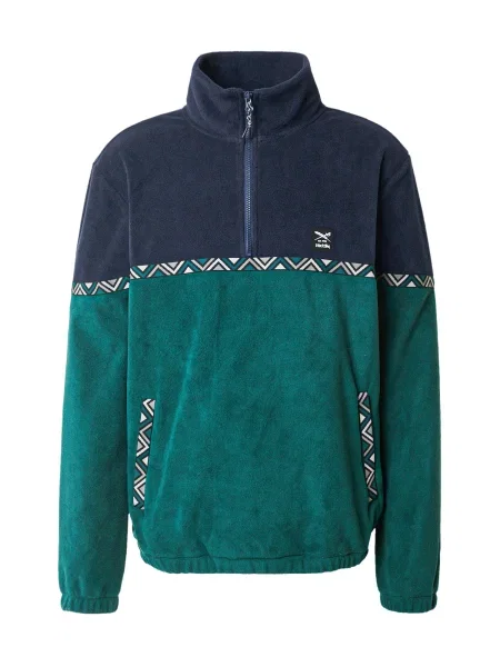 Iriedaily Pulover Monte Noe bleumarin / verde smarald / negru alb