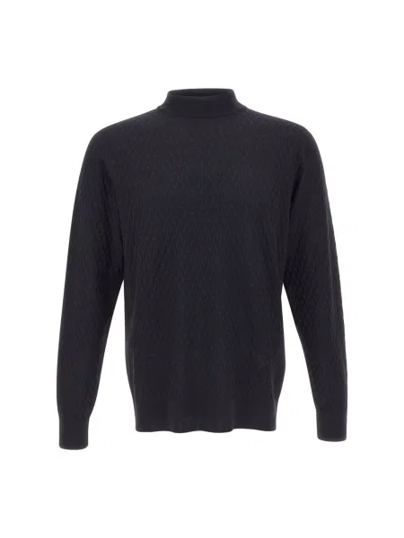 Sweter Filippo De Laurentiis wełniany niebieski