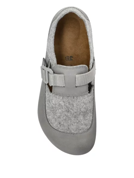 Лоуфъри Birkenstock с катарама от филц сиво