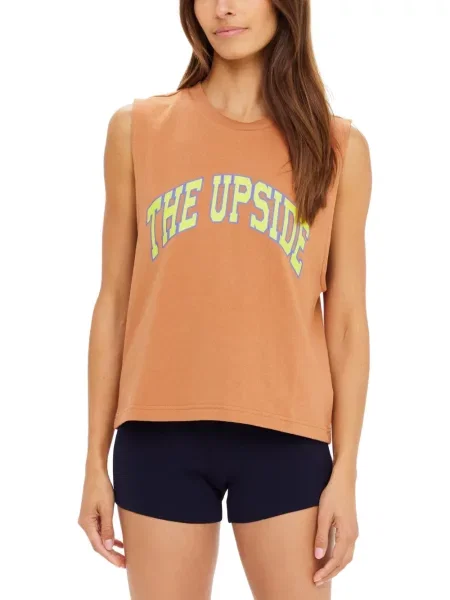 Top The Upside cu imagine portocaliu