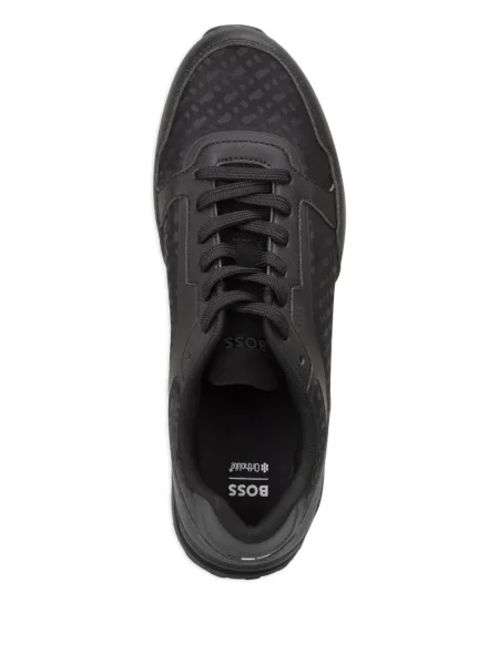 Sneakerși Boss cu șireturi din dantelă negru