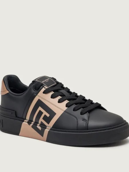 Balmain Teniși din piele B-COURT negru