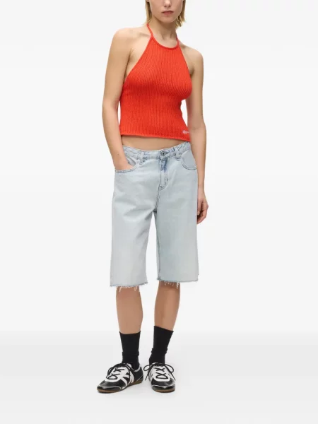 Дънкови шорти Karl Lagerfeld Jeans дизайн с пет джоба синьо