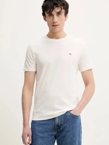 Tommy Jeans tricou basic bărbătesc din pachet de 2 bej