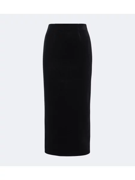 Fustă tip creion Roland Mouret de catifea negru
