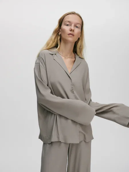 ABOUT YOU x Marie von Behrens Blúz Lilia taupe