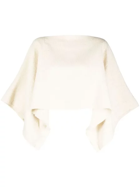 Top Voz wełniany biały