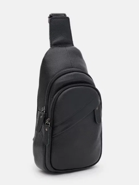 Кожаный повседневный рюкзак Borsa Leather черный