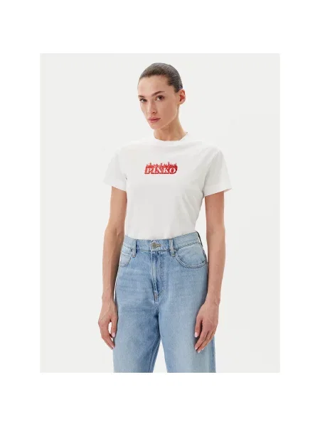 PINKO Marškinėliai Trapani Regular Fit balta
