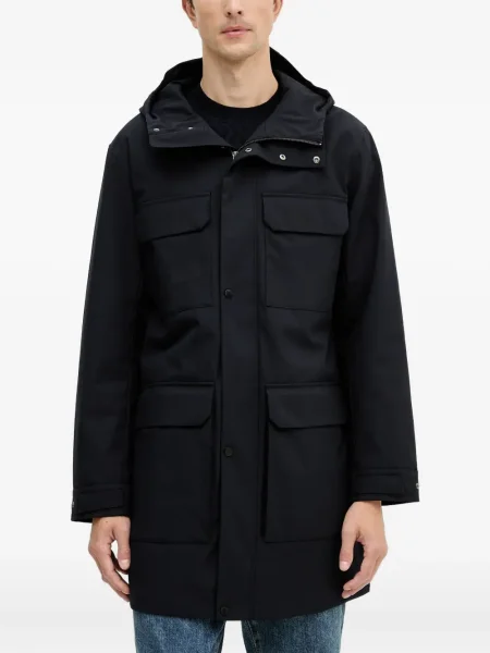 Palton Armani Exchange cu glugă negru