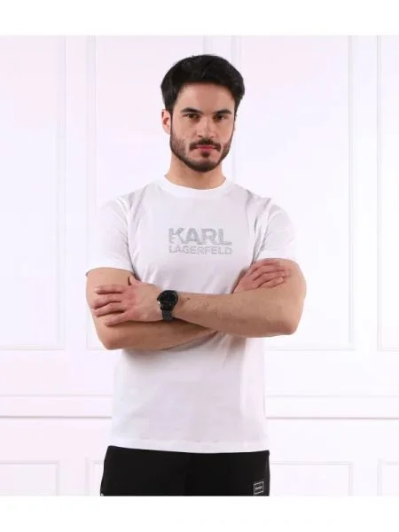 Karl Lagerfeld Tricou CREWNECK alb