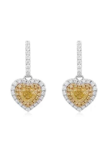 Cercei Hyt Jewelry cu motiv cu inimi alb