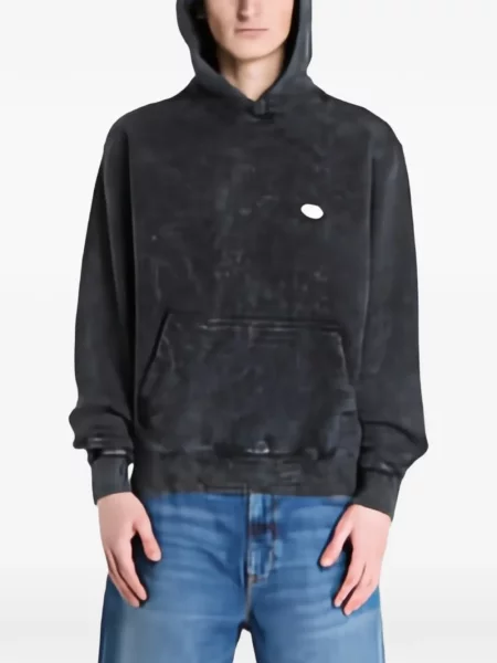 Hanorac cu glugă Alpha Industries cu broderie negru