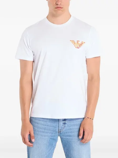 Tricou Ea7 Emporio Armani cu imagine alb
