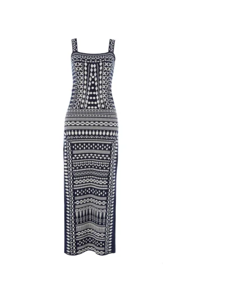 Rochie Temperley London tricotate de costum albastru