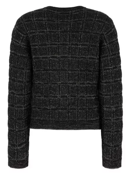 Cardigan Gucci în carouri din jacard negru