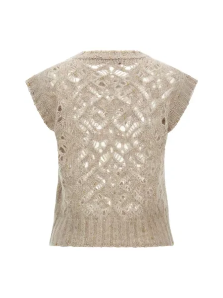 Sweter Max Mara Studio wełniany beżowy