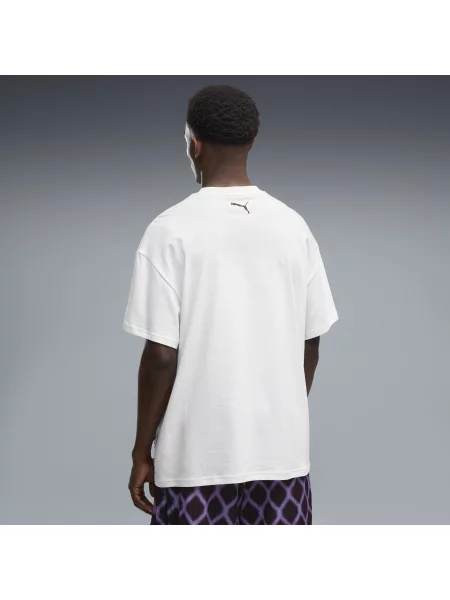 PUMA koszulka oversize Melo Asteriks Odzież S biały