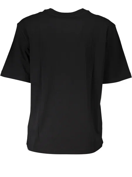 Dzianinowa koszulka Patrizia Pepe z krótkim rękawem czarna