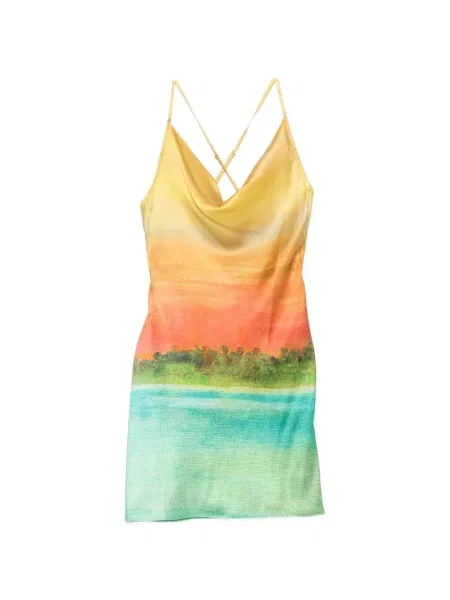 Rochie mini Donde Esteban cu imagine albastru