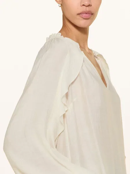 Ivi Collection Bluzka Z Falbanami weiss