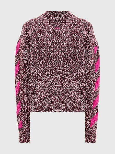 Свитер Off-white бордовый