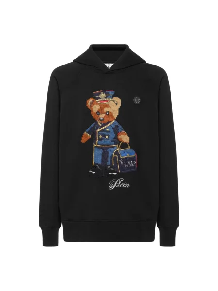 Bluza Philipp Plein typu teddy czarna