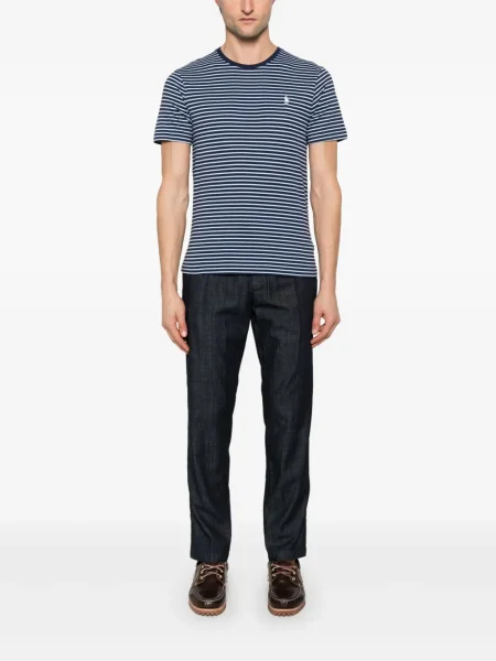 Dryžuotas marškinėliai Polo Ralph Lauren mėlyna